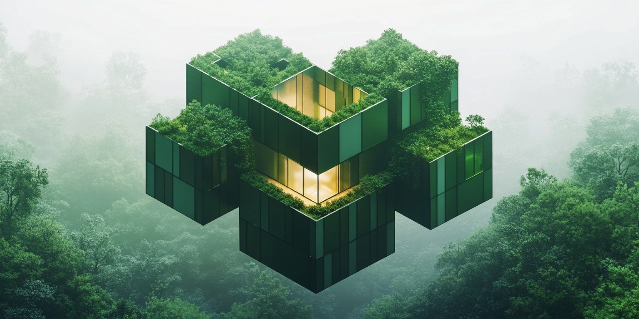 small forrest shaped like a Bazel queries logo