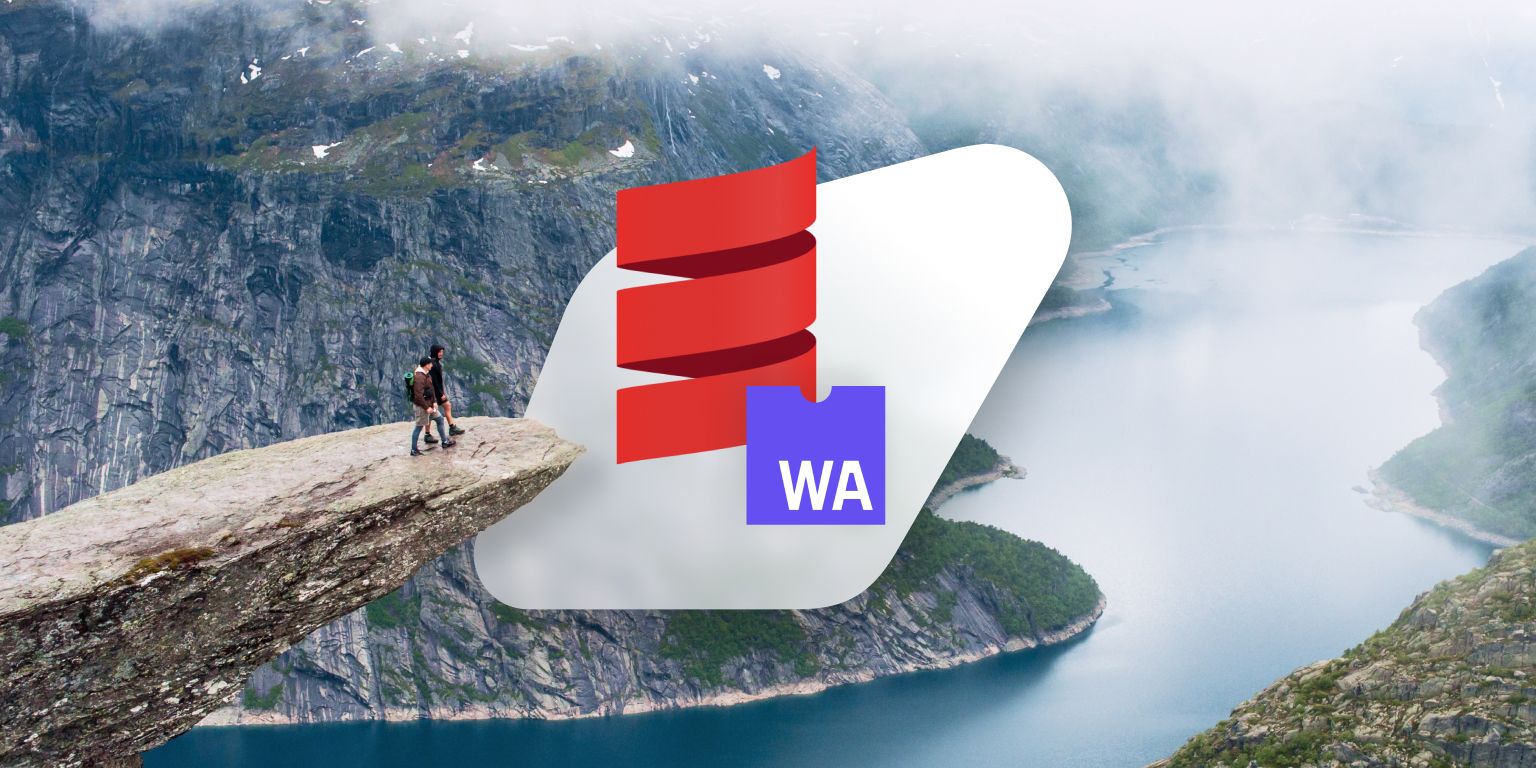 scala and web assembly logos